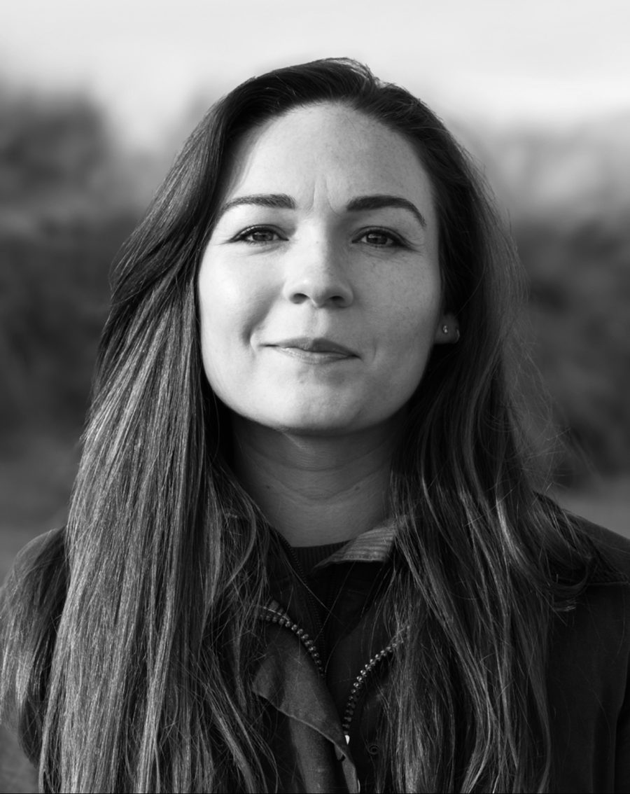 Black and white portrait of Georgie Miller